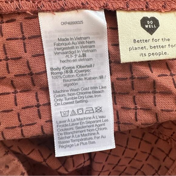 Madewell Jacquard Puff Short Sleeve Top 2022 Micro Cross Shirt N1350  Size 00 - Picture 14 of 16